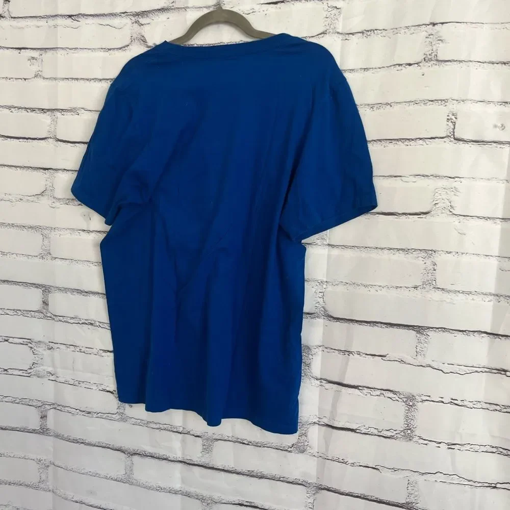 Adidas Amplified Tee Blue Graphic Logo T-Shirt Men’s Large Short Sleeve Crewneck